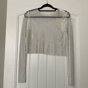 Metallic Rhinestone Top